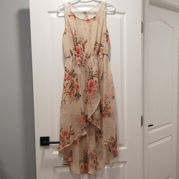 High-low Floral Print Dress - Picture 1 of 6